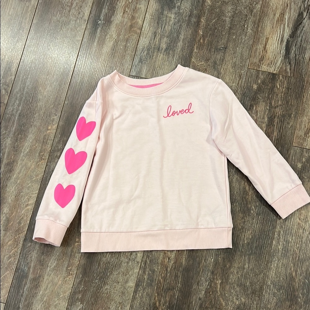 Cat & Jack Light Pink Heart Sweatshirt